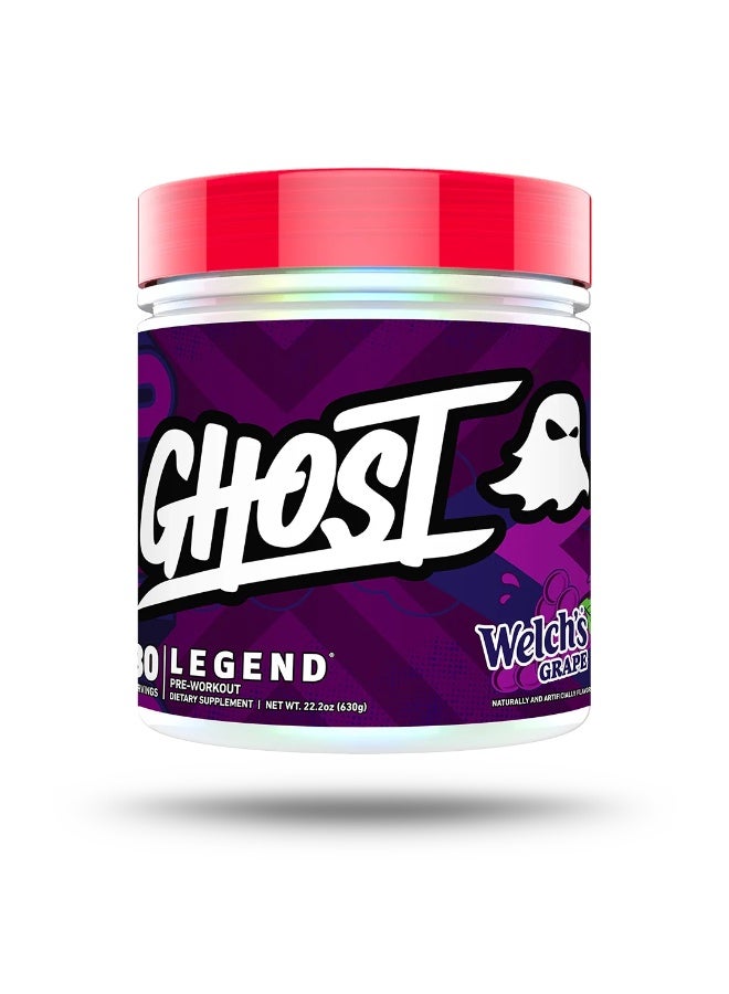 GHOST Legend Pre-Workout 630g (30 Servings) – Welch’s Grape - Image 1